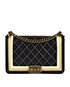 Stitched Gold Edged Detail Boy Bag, front view